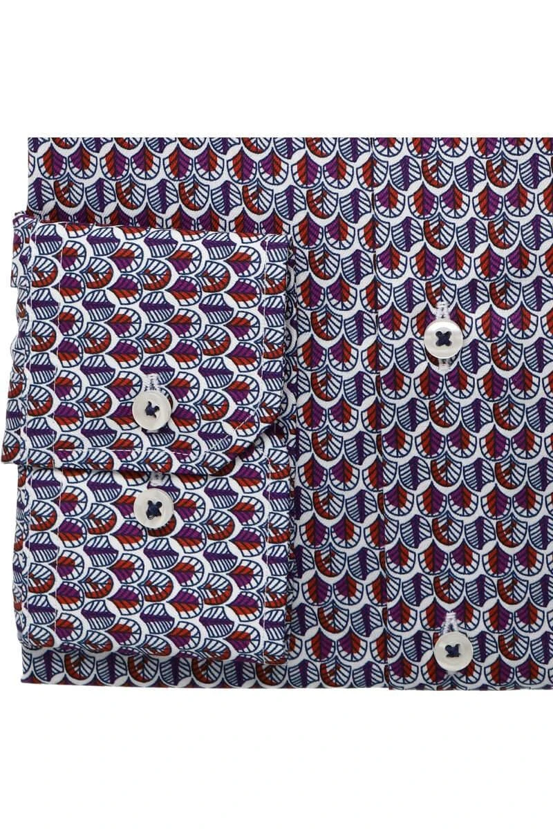 ETERNA Modern Fit Hemd Weinrot, Gemustert 5 ETERNA Modern Fit Hemd Weinrot, Gemustert – Bild 3