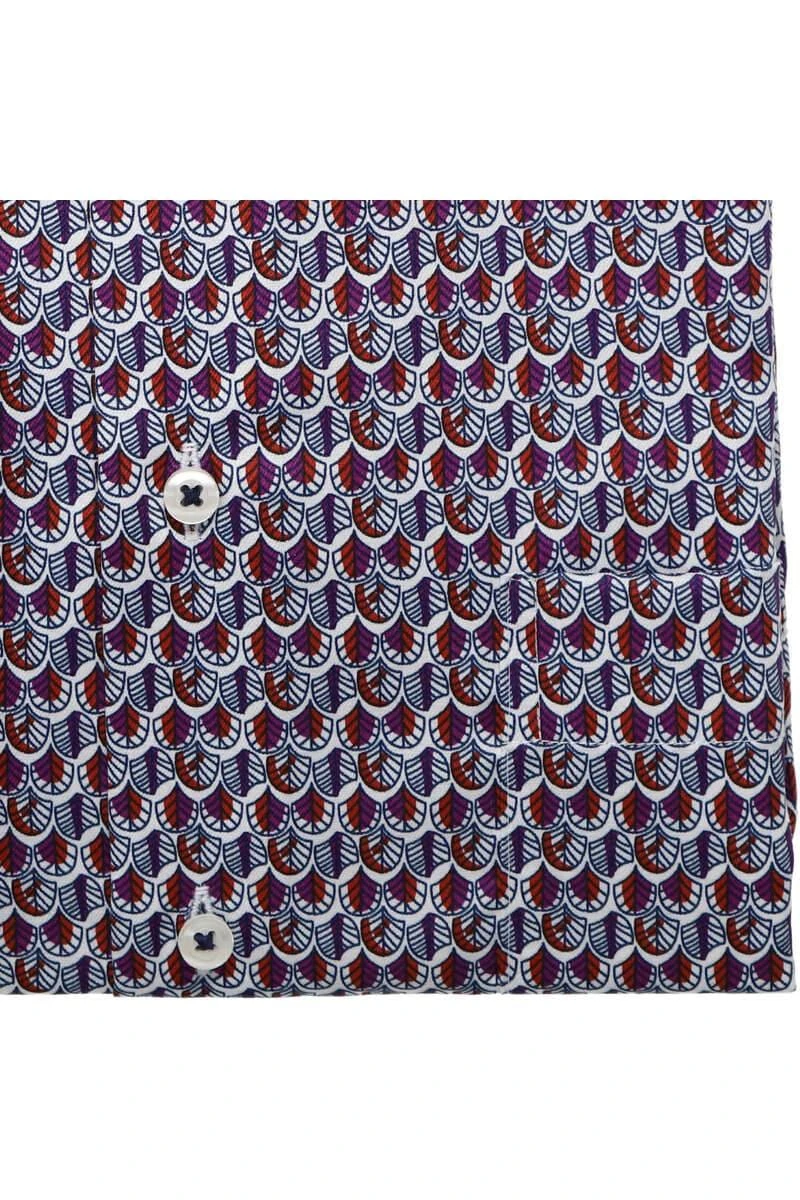 ETERNA Modern Fit Hemd Weinrot, Gemustert 7 ETERNA Modern Fit Hemd Weinrot, Gemustert – Bild 5