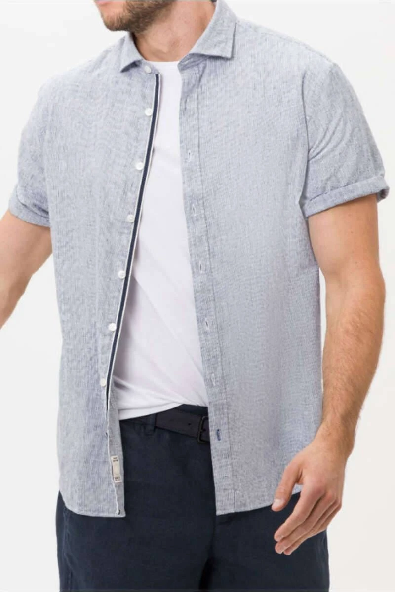 Brax Modern Fit Hemd Blau, Feinstreifen 5 Brax Modern Fit Hemd Blau, Feinstreifen – Bild 3