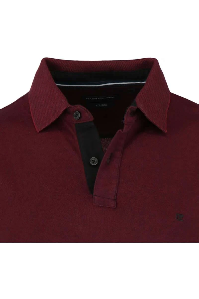 Casa Moda Casual Fit Longsleeve Poloshirt Rot, Einfarbig 4 Casa Moda Casual Fit Longsleeve Poloshirt Rot, Einfarbig – Bild 2