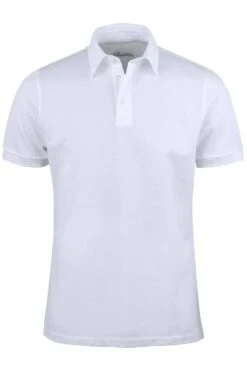 Stenströms Slimline Poloshirt Weiss, Einfarbig
