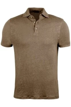 Stenströms Fitted Body Poloshirt Hellbraun, Einfarbig