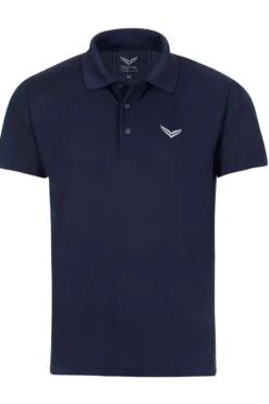 TRIGEMA COOLMAX Comfort Fit Poloshirt Navy, Einfarbig