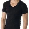 Mey Casual CottonRegular Fit T-Shirt V-Ausschnitt Schwarz,Einfarbig -Bekleidung Rabatt Serie 49107 123 800 1200x1200