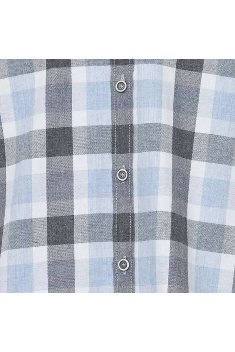 Brax Modern Fit Flanellhemd Blau/beige/weiß, Kariert 5 Brax Modern Fit Flanellhemd Blau/beige/weiß, Kariert – Bild 3