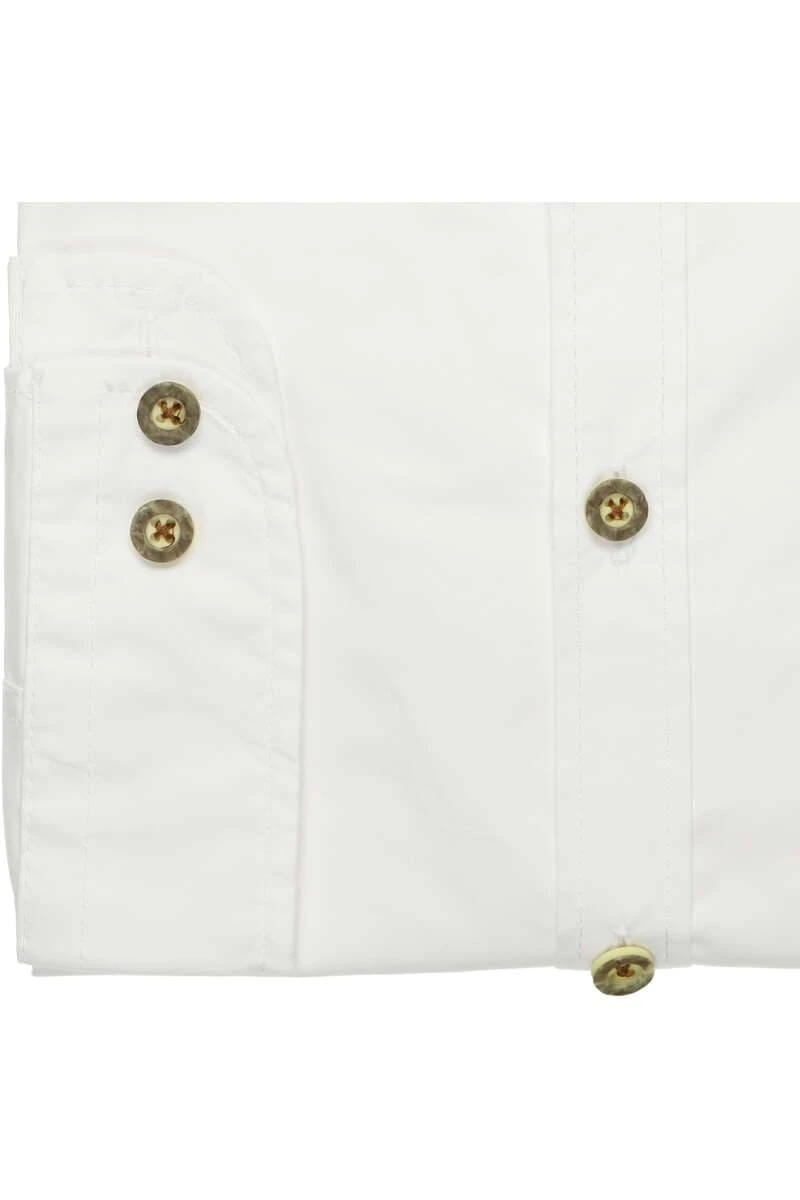 Pure Slim Fit Trachtenhemd Weiss, Einfarbig 5 Pure Slim Fit Trachtenhemd Weiss, Einfarbig – Bild 3