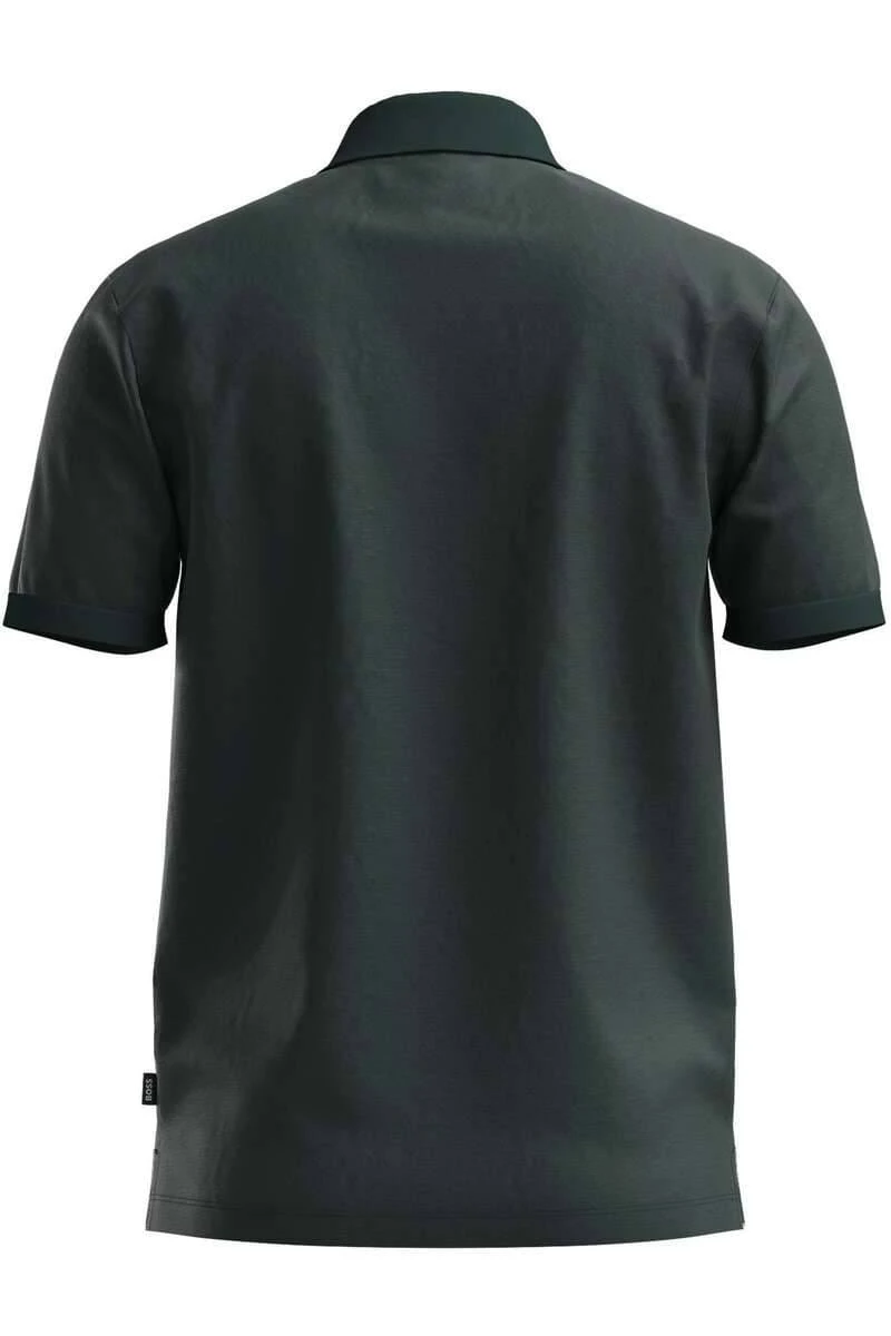 Hugo Boss BOSS Slim Fit Poloshirt Dunkelgrün, Einfarbig 4 Hugo Boss BOSS Slim Fit Poloshirt Dunkelgrün, Einfarbig – Bild 2