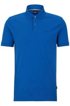 Hugo Boss BOSS Regular Fit Poloshirt Blau, Einfarbig