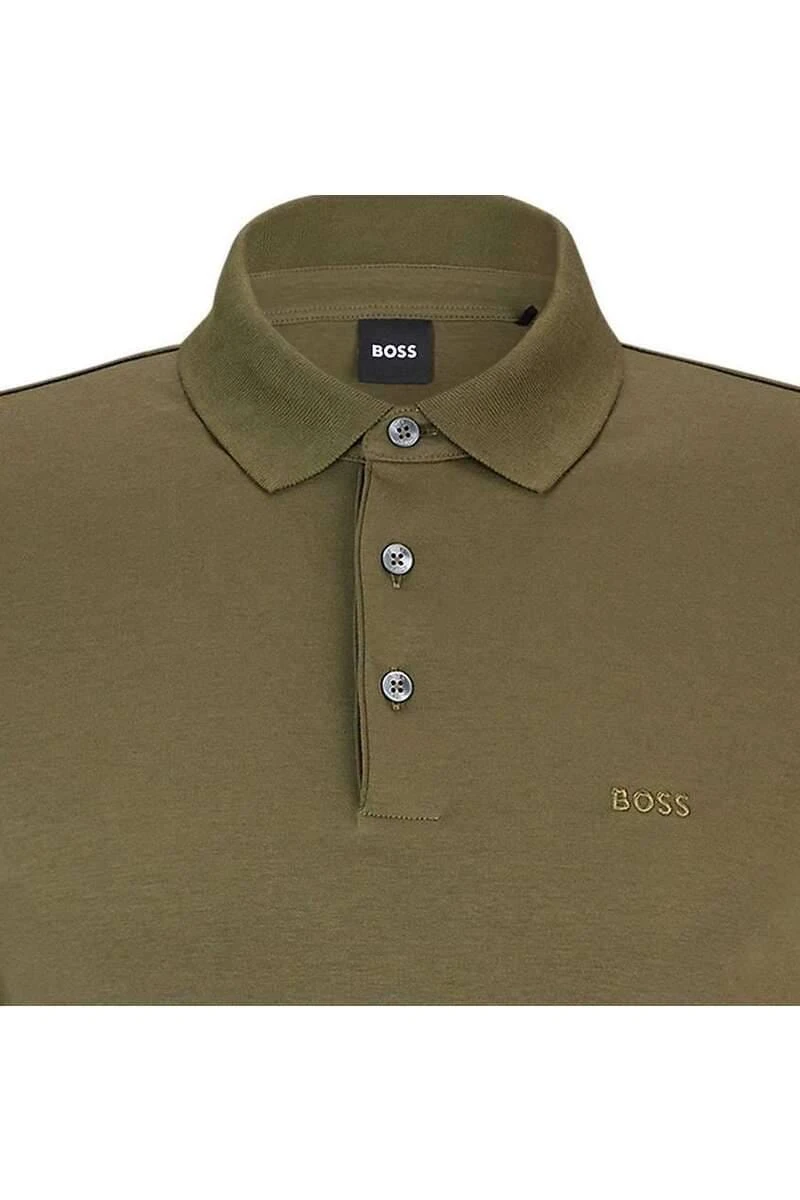Hugo Boss BOSS Pado Regular Fit Longsleeve Poloshirt Grün, Einfarbig 4 Hugo Boss BOSS Pado Regular Fit Longsleeve Poloshirt Grün, Einfarbig – Bild 2
