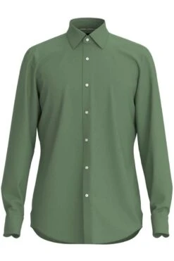 Bekleidung Rabatt Serie 26 Hugo Boss BOSS Slim Fit Hemd Grün, Einfarbig