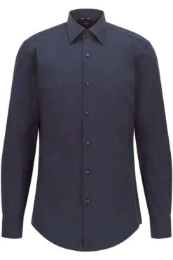Hugo Boss BOSS Slim Fit Hemd Navy, Einfarbig