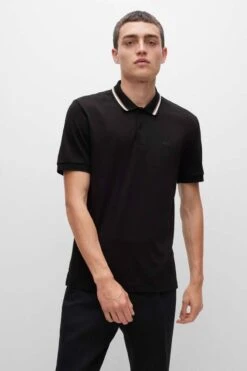 Hugo Boss BOSS Slim Fit Poloshirt Schwarz, Einfarbig 8 Hugo Boss BOSS Slim Fit Poloshirt Schwarz, Einfarbig -Bekleidung Rabatt Serie 50469360 001 2 800 1200x1200