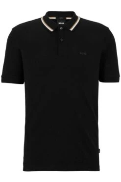 Hugo Boss BOSS Slim Fit Poloshirt Schwarz, Einfarbig