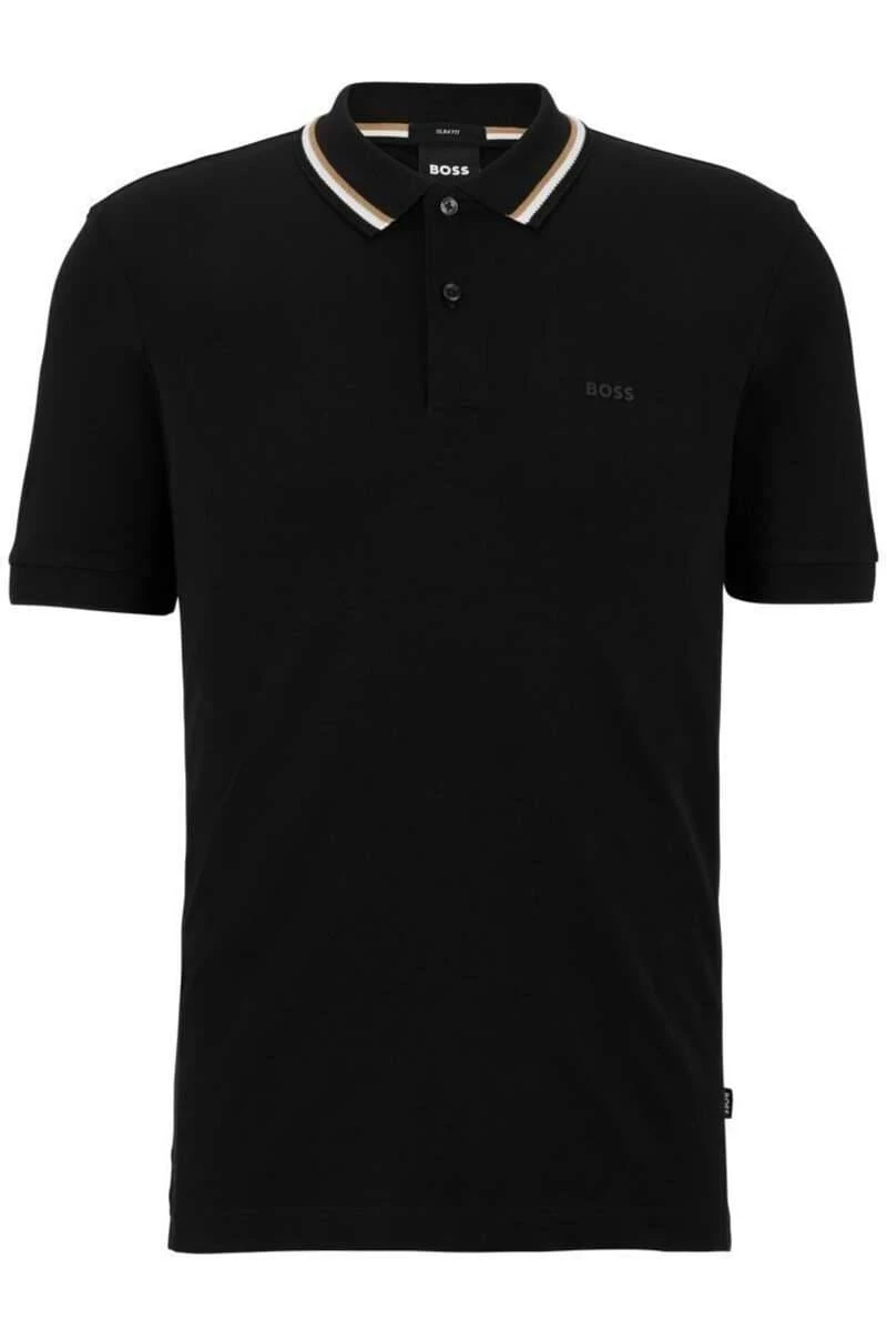 Hugo Boss BOSS Slim Fit Poloshirt Schwarz, Einfarbig 3 Hugo Boss BOSS Slim Fit Poloshirt Schwarz, Einfarbig