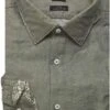 Hugo Boss BOSS Slim Fit Leinenhemd Grün, Einfarbig -Bekleidung Rabatt Serie 50469793 380 800 1200x1200
