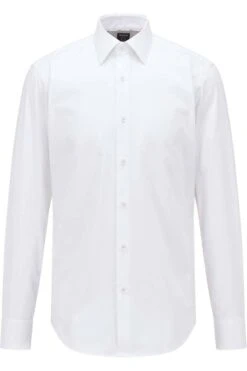 Hugo Boss BOSS Regular Fit Hemd Weiss, Einfarbig