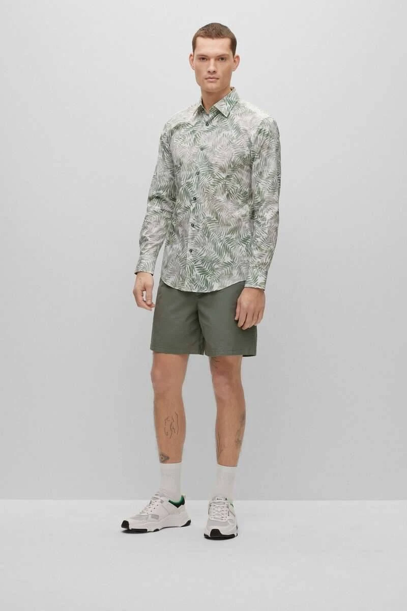 Hugo Boss BOSS Slim Fit Hemd Grün, Gemustert 4 Hugo Boss BOSS Slim Fit Hemd Grün, Gemustert – Bild 2