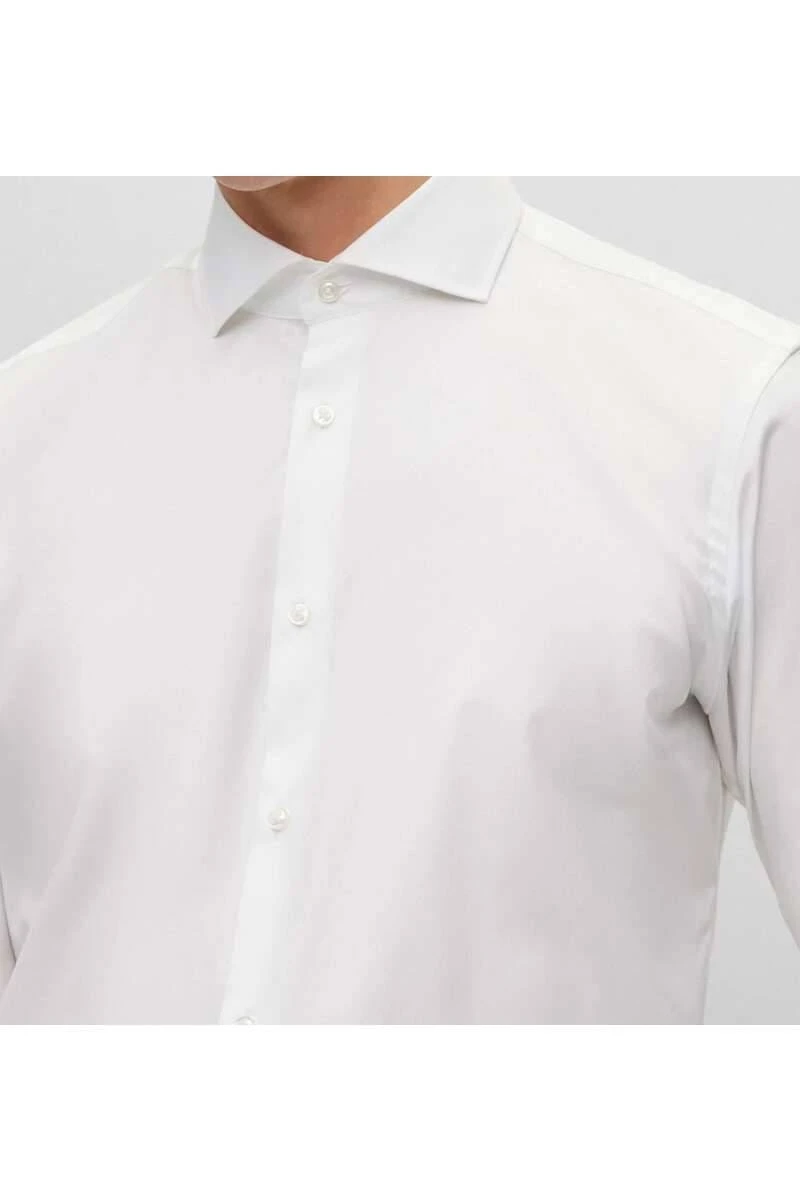 Hugo Boss BOSS Regular Fit Hemd Weiss, Einfarbig 5 Hugo Boss BOSS Regular Fit Hemd Weiss, Einfarbig – Bild 3