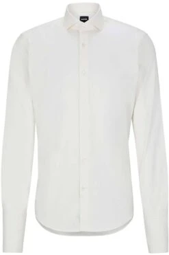 Bekleidung Rabatt Serie 37 Hugo Boss BOSS Regular Fit Hemd Natur, Einfarbig