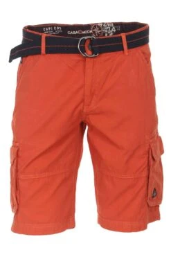 Casa Moda Casual Fit Cargo Shorts Orange, Einfarbig