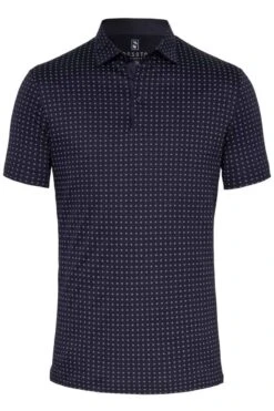 Desoto Slim Fit Poloshirt Navy, Gepunktet