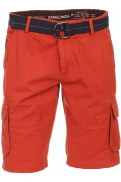 Casa Moda Cargo Shorts Hellrot, Einfarbig