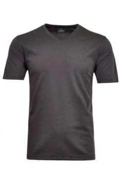 RAGMAN SoftknitRegular Fit T-Shirt V-Ausschnitt Schiefer,Einfarbig