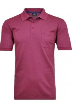 RAGMAN Regular Fit Poloshirt Magenta, Einfarbig