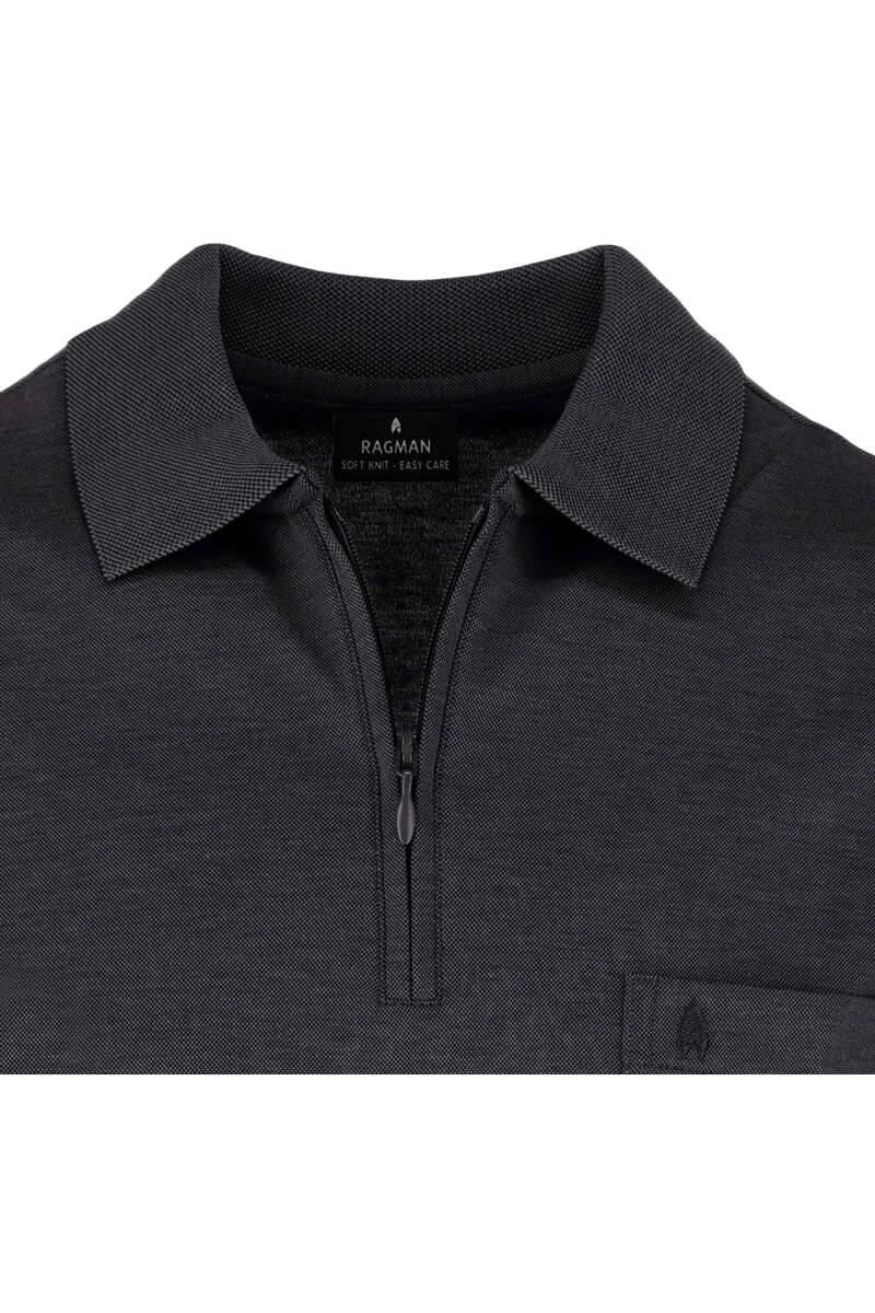 RAGMAN Regular Fit Poloshirt Anthrazit, Einfarbig 4 RAGMAN Regular Fit Poloshirt Anthrazit, Einfarbig – Bild 2