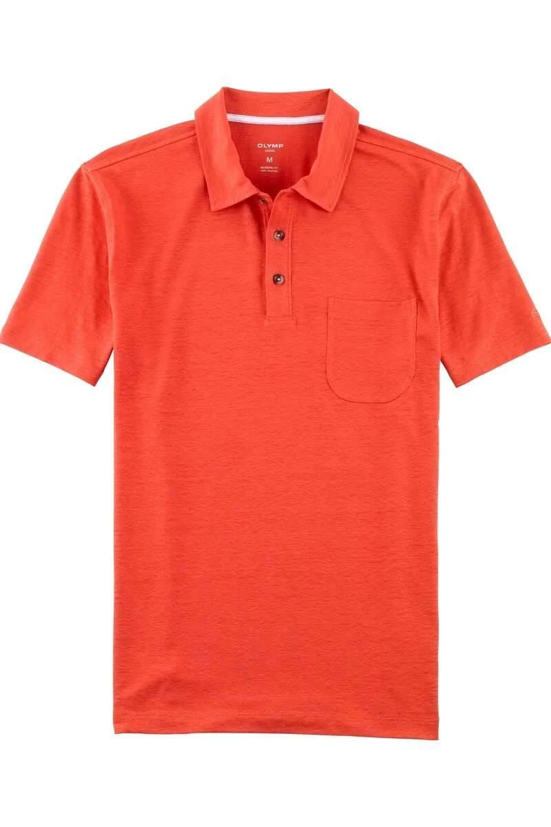 OLYMP Casual Modern Fit Poloshirt Ziegelrot, 3 OLYMP Casual Modern Fit Poloshirt Ziegelrot,