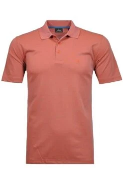 RAGMAN Soft Knit Regular Fit Poloshirt Melone, Querstreifen