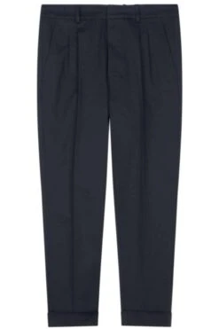 Seidensticker Regular Fit Herren Stoffhose Dunkelblau,Einfarbig