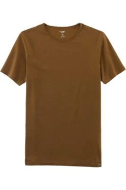 OLYMP Level Five CasualBody Fit T-Shirt Rundhals Braun,Einfarbig
