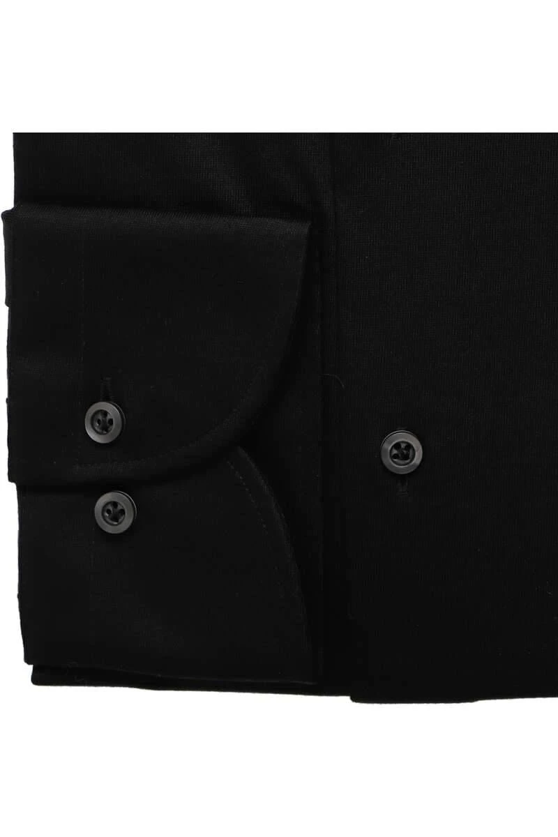 Fakts Slim Fit Hemd Schwarz, Einfarbig 5 Fakts Slim Fit Hemd Schwarz, Einfarbig – Bild 3