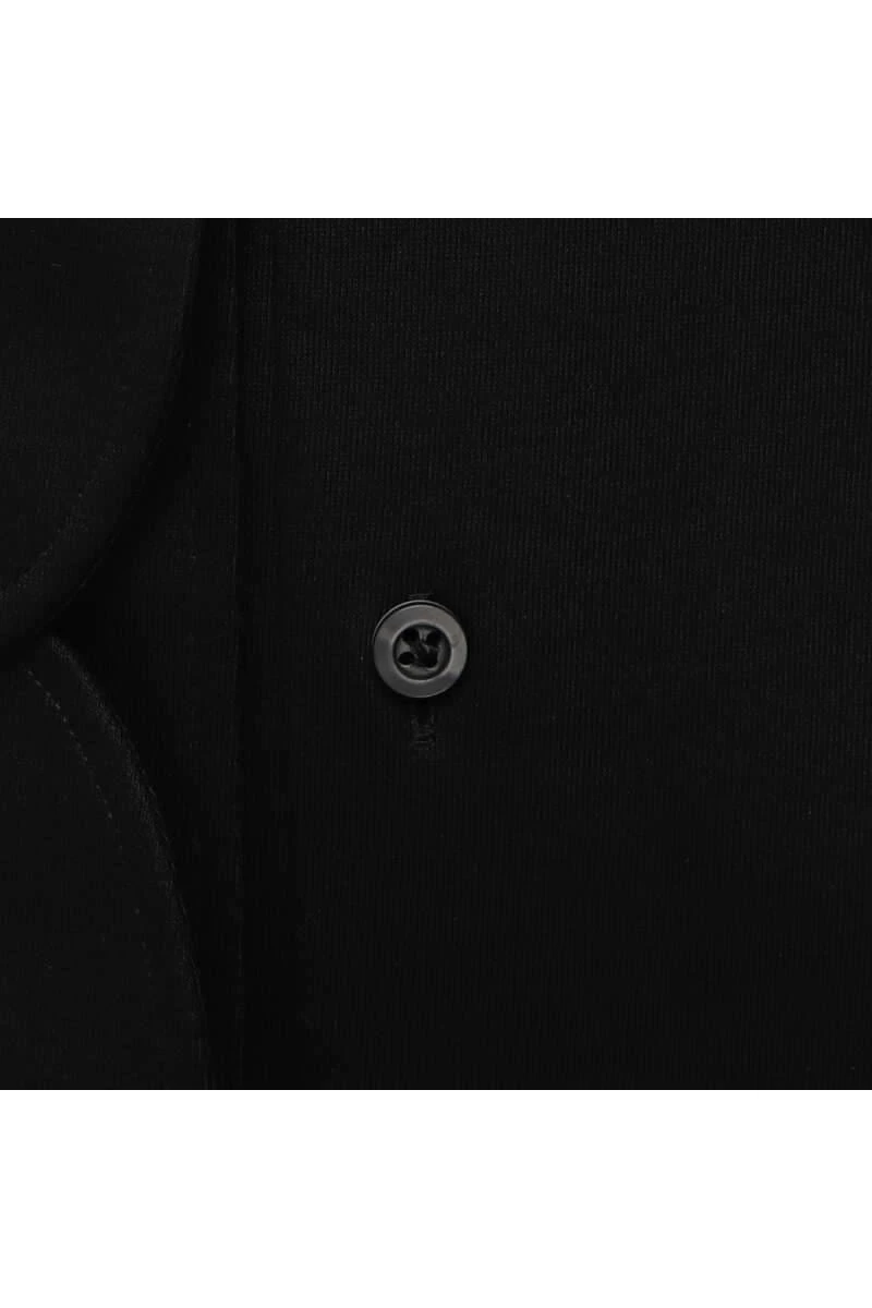 Fakts Slim Fit Hemd Schwarz, Einfarbig 6 Fakts Slim Fit Hemd Schwarz, Einfarbig – Bild 4