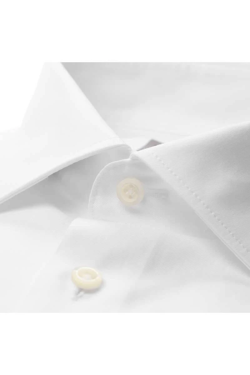 Fakts Slim Fit Hemd Weiss, Einfarbig 4 Fakts Slim Fit Hemd Weiss, Einfarbig – Bild 2