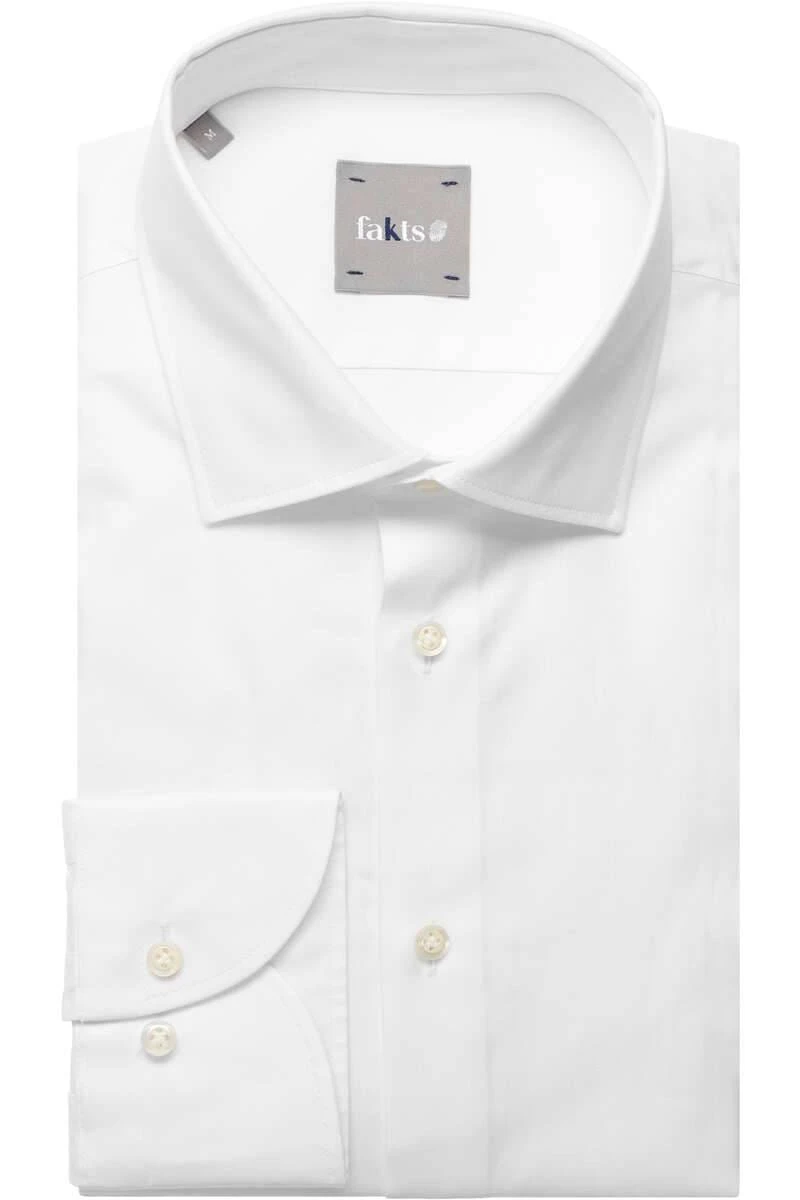 Fakts Slim Fit Hemd Weiss, Einfarbig 3 Fakts Slim Fit Hemd Weiss, Einfarbig
