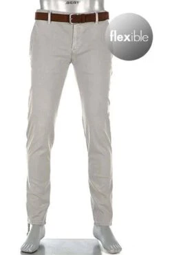 Alberto Rob Slim Fit Herren Chino Hellgrau,Einfarbig