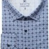 Desoto Slim Fit Jerseyhemd Blau/weiss/rot, Gemustert