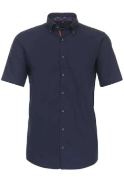 Venti Modern Fit Hemd Schwarz, Einfarbig