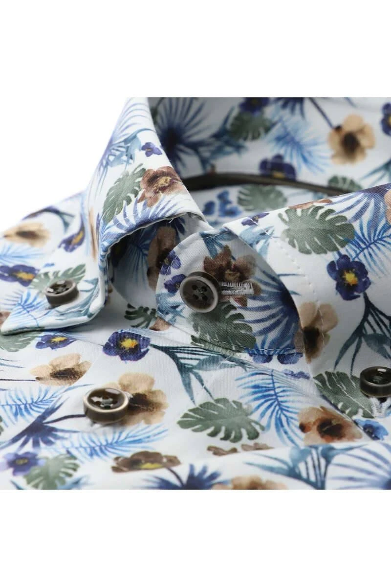 Venti Modern Fit Hemd Weiss, Gemustert 4 Venti Modern Fit Hemd Weiss, Gemustert – Bild 2