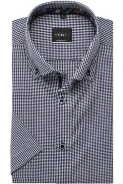 Venti Modern Fit Hemd Blau, Kariert