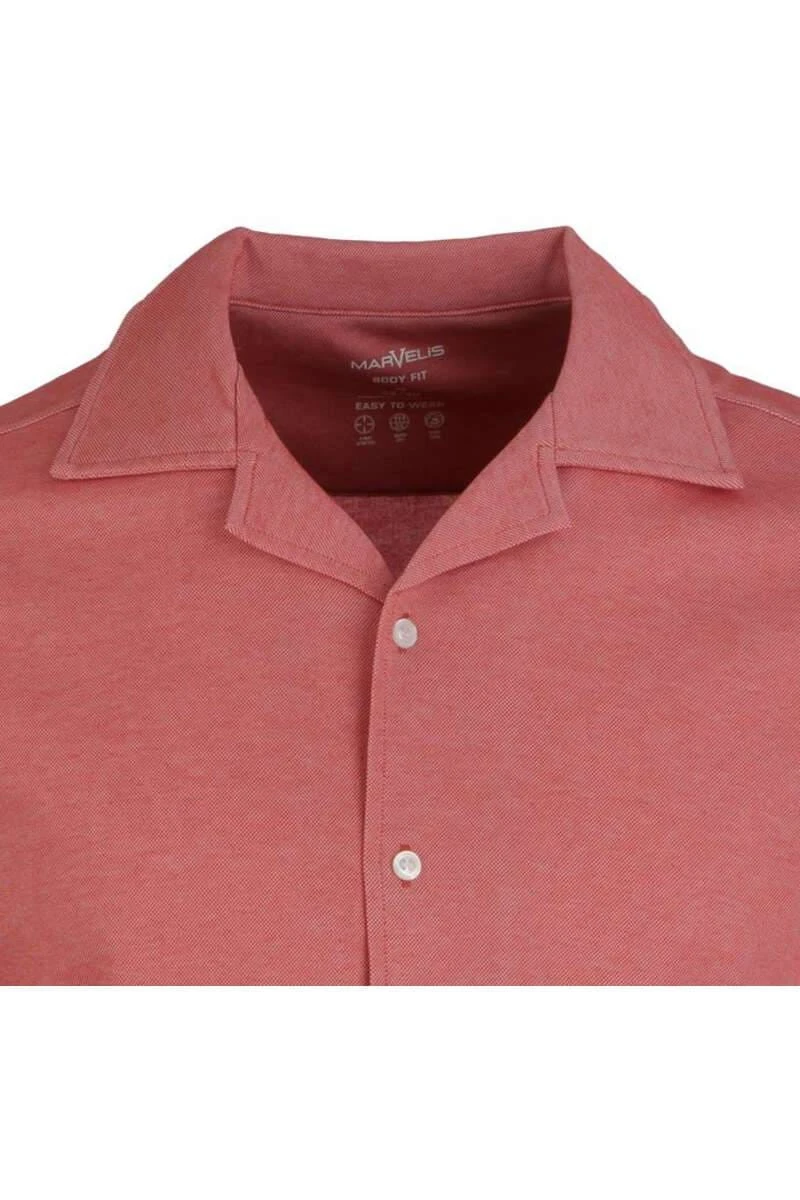 Marvelis Body Fit Poloshirt Rot, Einfarbig 4 Marvelis Body Fit Poloshirt Rot, Einfarbig – Bild 2