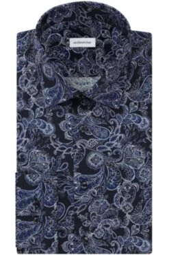 Seidensticker Slim Fit Hemd Dunkelblau, Gemustert