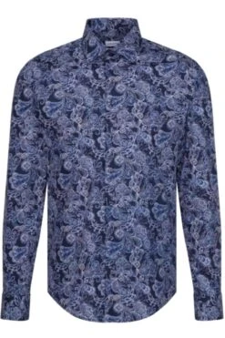 Seidensticker Slim Fit Hemd Dunkelblau, Gemustert -Bekleidung Rabatt Serie 642380 19 8 800 1200x1200