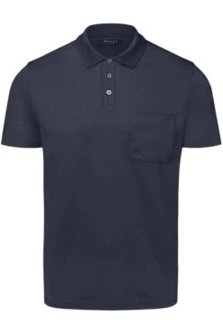 MAERZ Classic Fit Poloshirt Navy, Einfarbig