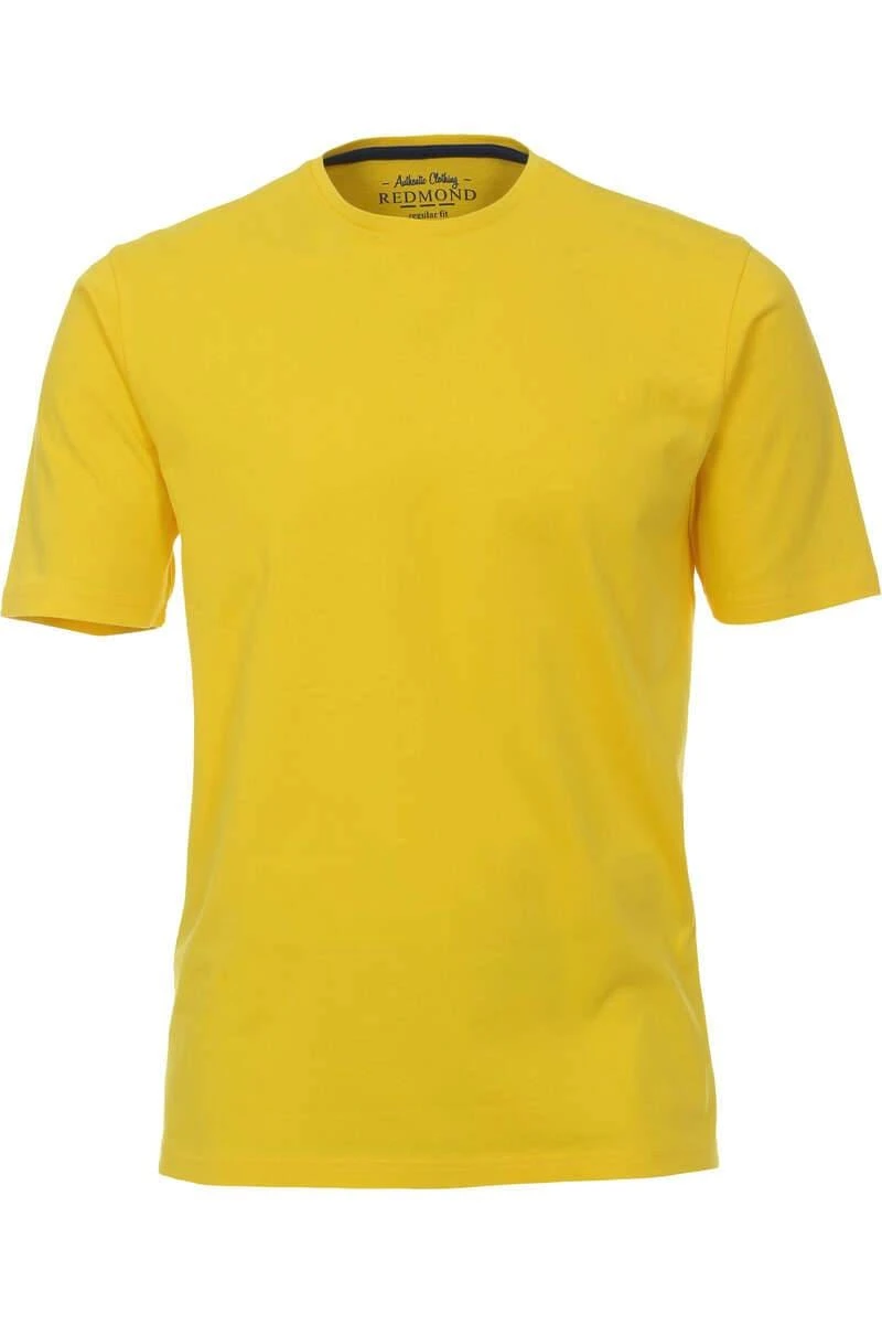Redmond CasualRegular Fit T-Shirt Rundhals Gelb,Einfarbig 3 Redmond CasualRegular Fit T-Shirt Rundhals Gelb,Einfarbig
