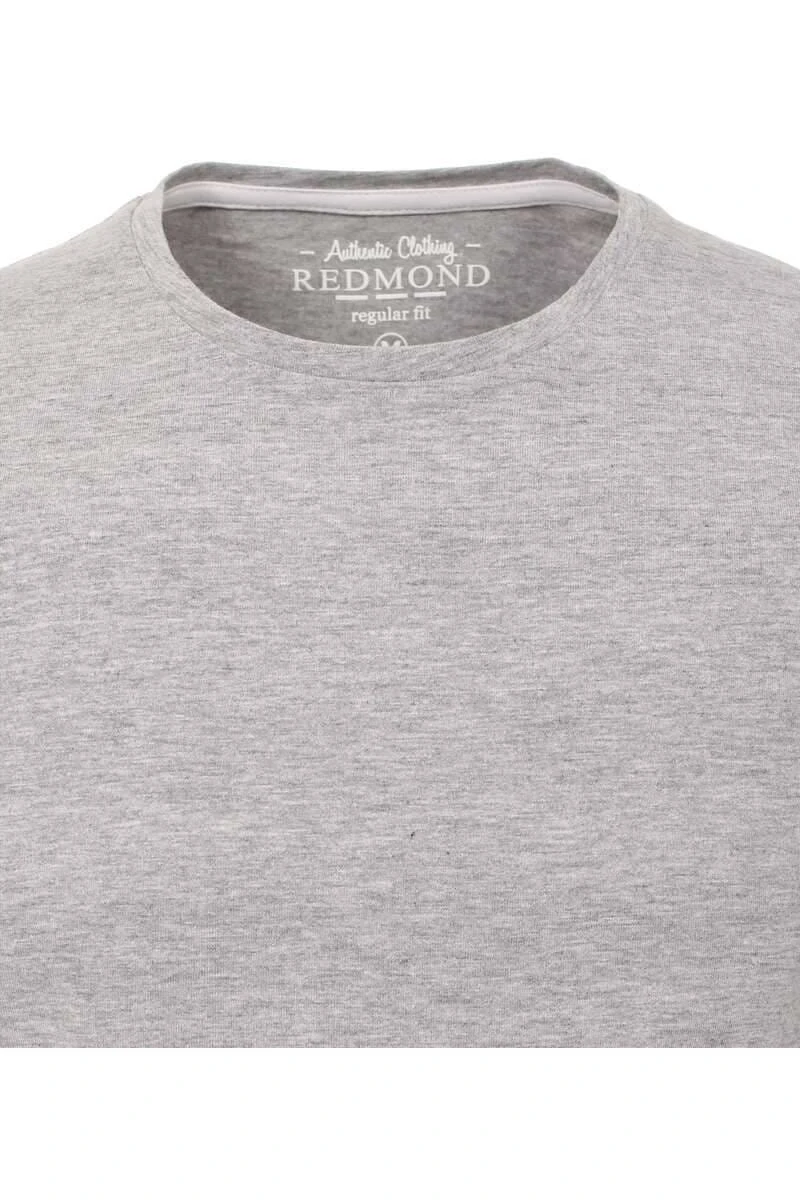Redmond Regular Fit T-Shirt Rundhals Grau,Einfarbig 4 Redmond Regular Fit T-Shirt Rundhals Grau,Einfarbig – Bild 2