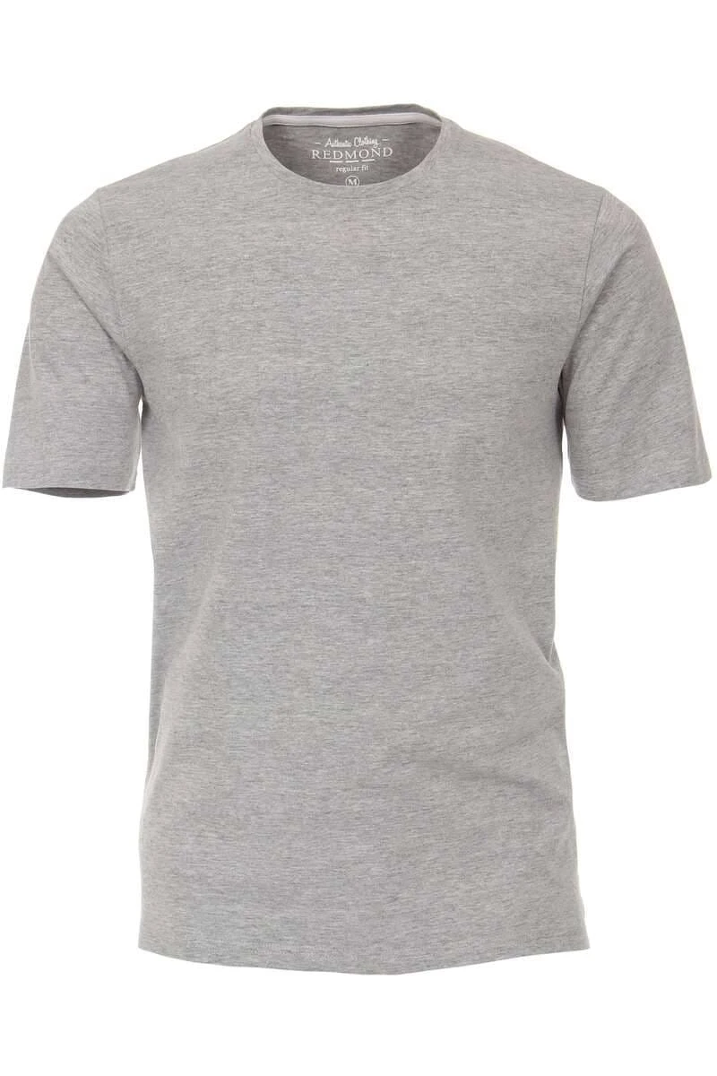 Redmond Regular Fit T-Shirt Rundhals Grau,Einfarbig 3 Redmond Regular Fit T-Shirt Rundhals Grau,Einfarbig