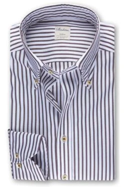 Bekleidung Rabatt Serie 20 Stenströms Slimline Hemd Blau/braun, Gestreift